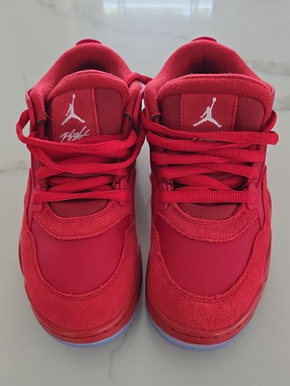 Jordan Kids Red Low-Top Sneakers with White Jumpman